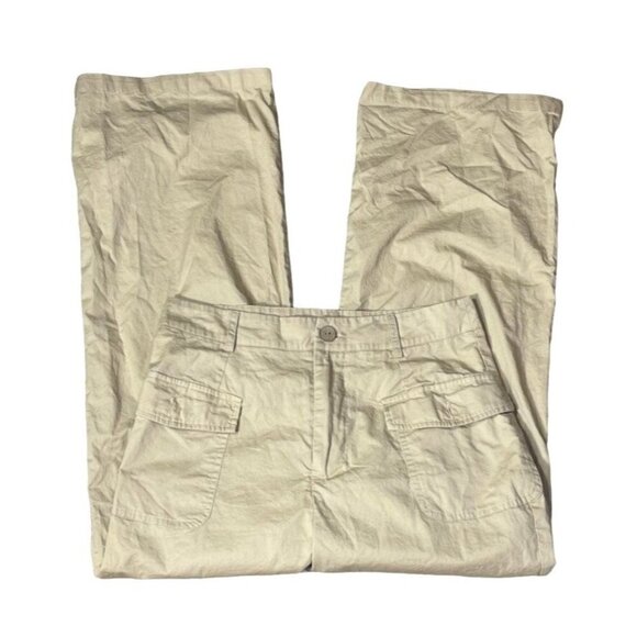 Shein Lightweight Khaki Cargo Trousers Wide Leg Size M Medium - Picture 2 of 7